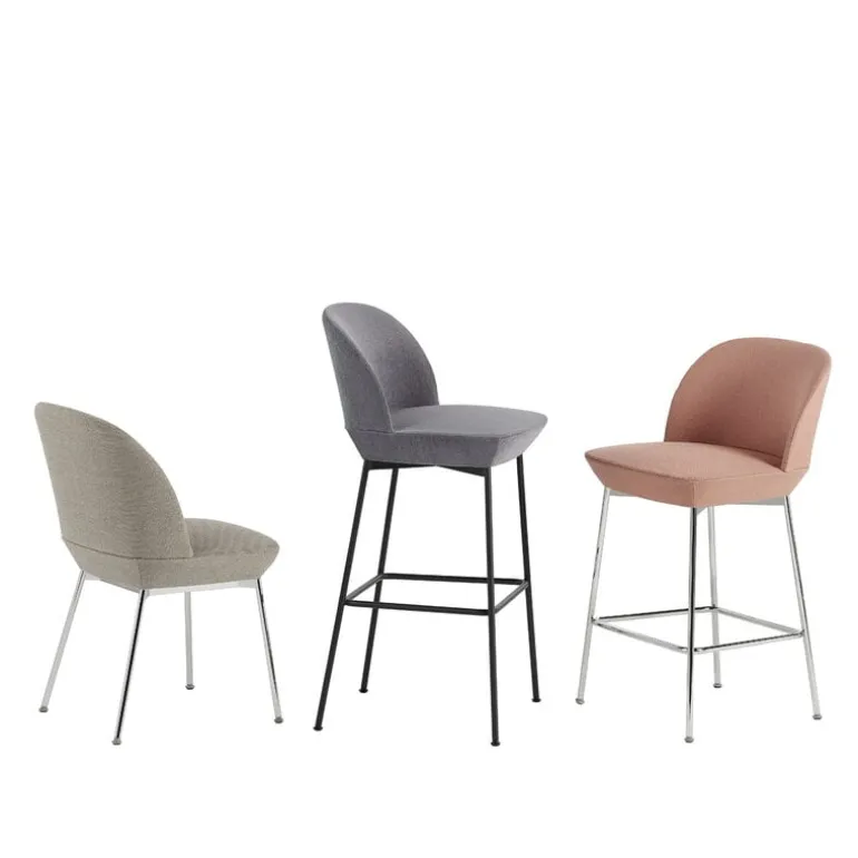 Muuto Oslo counter stool, 75 cm, Still 161 - anthracite black