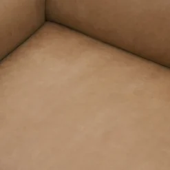 Muuto Outline sofa, 3 1/2 seater, Grace leather camel - aluminum