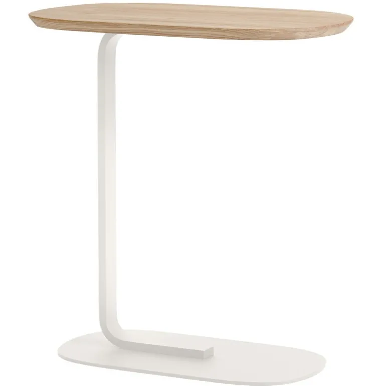 Muuto Relate side table, h. 60,5 cm, solid oak - off white