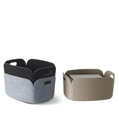 Muuto Restore storage basket, black melange