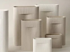 Muuto Ridge vase, 16,5 cm, beige