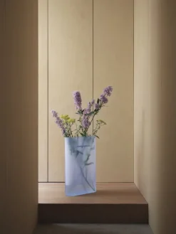 Muuto Ridge vase, 48,5 cm, light blue frosted glass