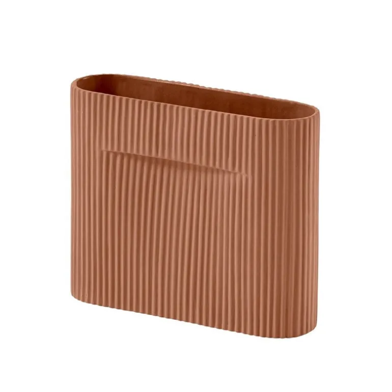 Muuto Ridge vase, 16,5 cm, terracotta