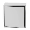 Muuto Stacked 2.0 shelf module w/ door, medium, light grey