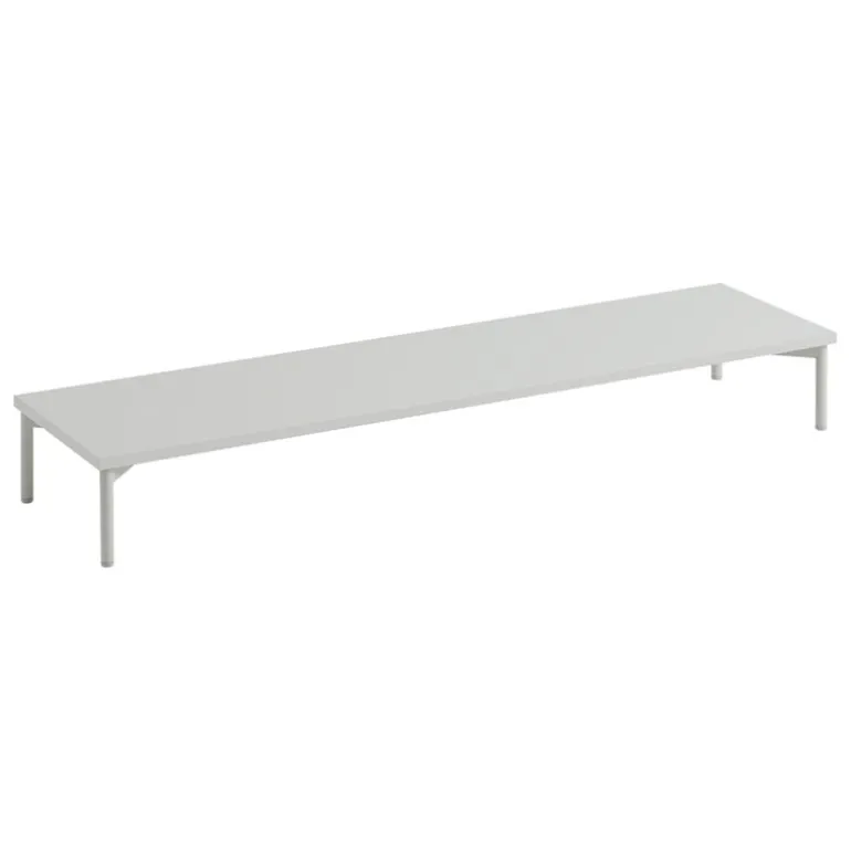 Muuto Stacked podium with tube base, 131 x 35 x 17 cm, grey