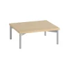 Muuto Stacked podium with tube base, 43,5 x 35 x 17 cm, oak