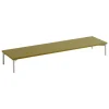 Muuto Stacked podium with tube base, 131 x 35 x 17 cm, brown green