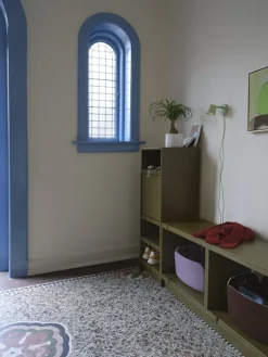 Muuto Stacked shelf for shelf module with door, brown green