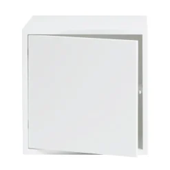 Muuto Stacked shelf module with door, medium, white
