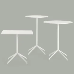 Muuto Still Cafe bar table 75 cm, h. 105 cm, white