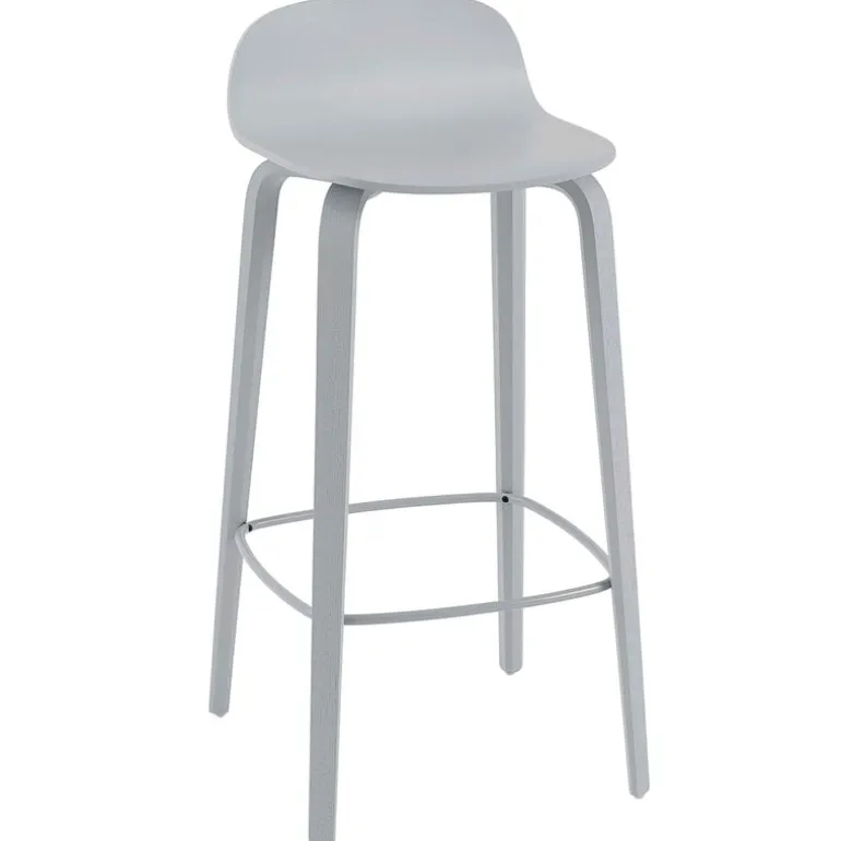 Muuto Visu bar stool, 75 cm, grey