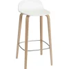 Muuto Visu bar stool, 75 cm, oak - white