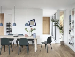 Muuto Visu chair, wood base, dark green