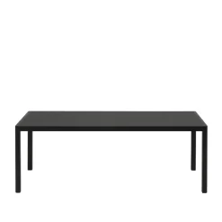 Muuto Workshop table, 200 x 92 cm, black - black linoleum