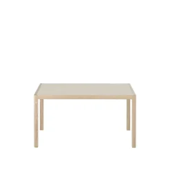 Muuto Workshop table, 140 x 92 cm, oak - warm grey linoleum