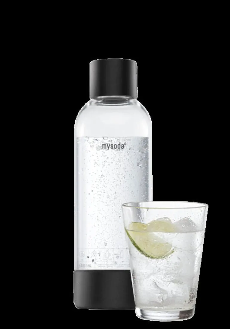Mysoda Mysoda water bottle 1 L, 2 pcs, black