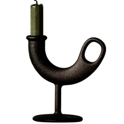 Nedre Foss Ildhane candleholder, black