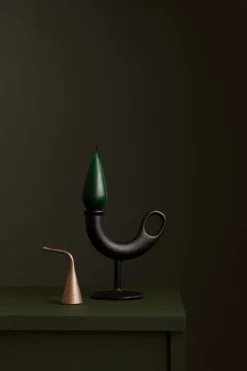 Nedre Foss Ildhane candleholder, black