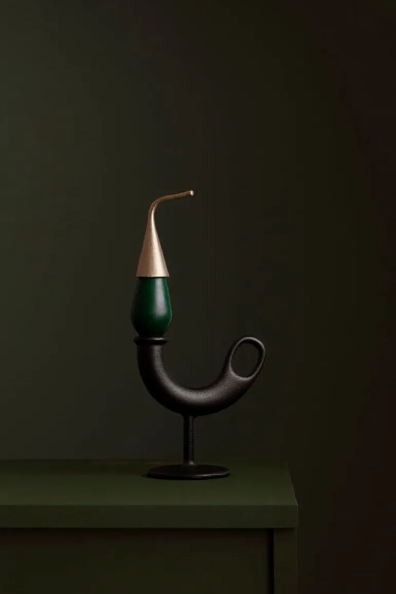 Nedre Foss Ildhane candleholder, black