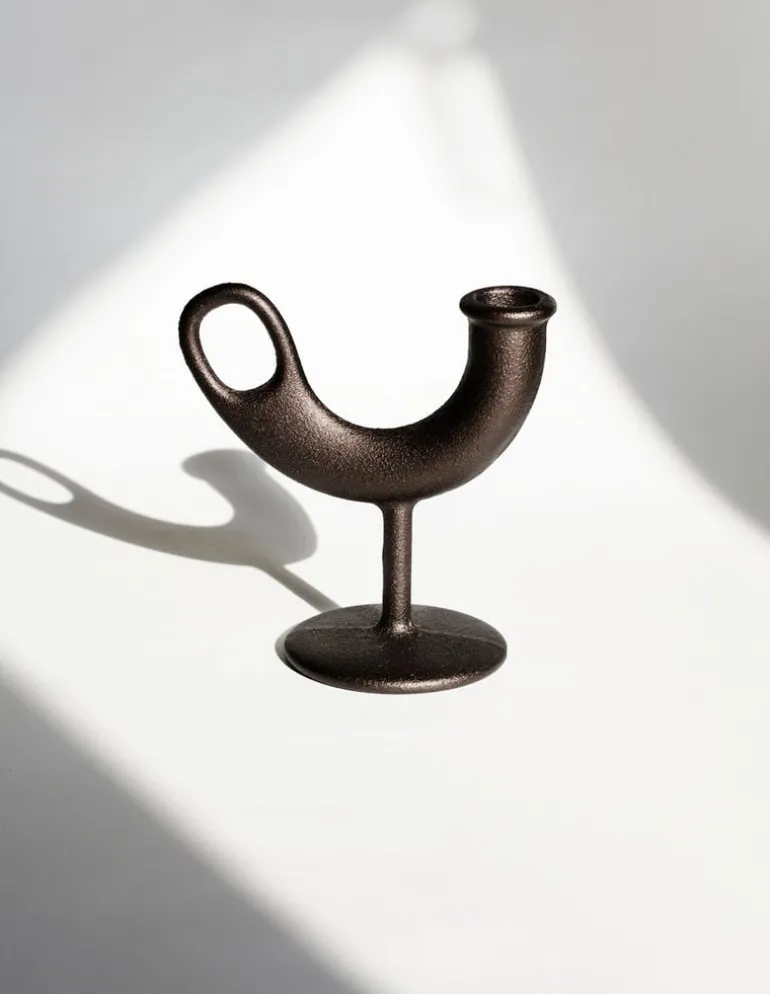 Nedre Foss Ildhane candleholder, black