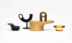 Nedre Foss Ildhane candleholder, black