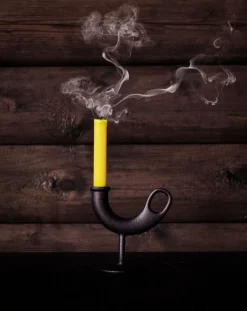 Nedre Foss Ildhane candleholder, black