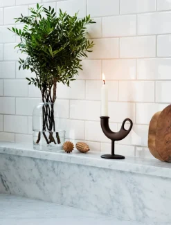 Nedre Foss Ildhane candleholder, black