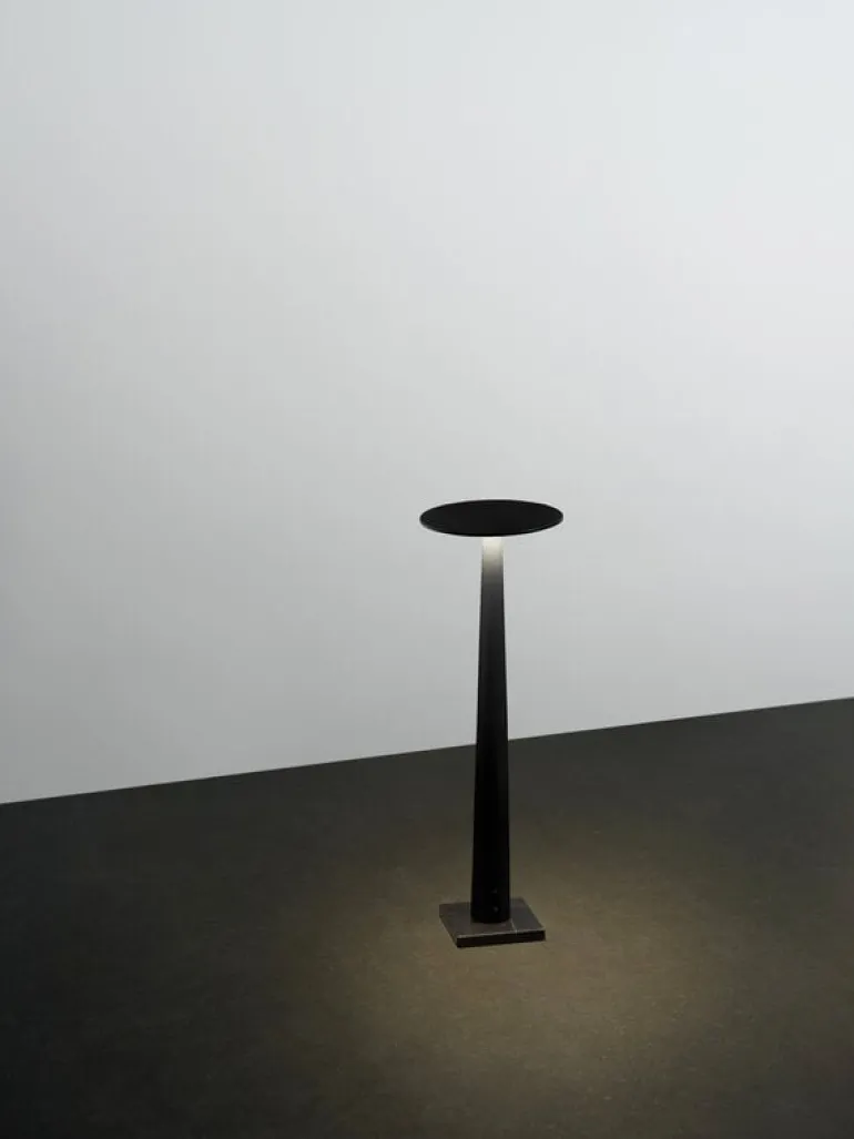 Nemo Lighting Portofino portable table lamp, black - black marble
