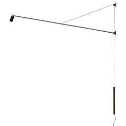 Nemo Lighting Swan wall lamp, black