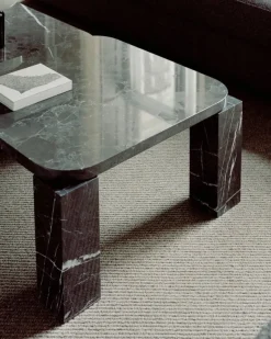 New Works Atlas coffee table, 60 x 60 cm, black marble