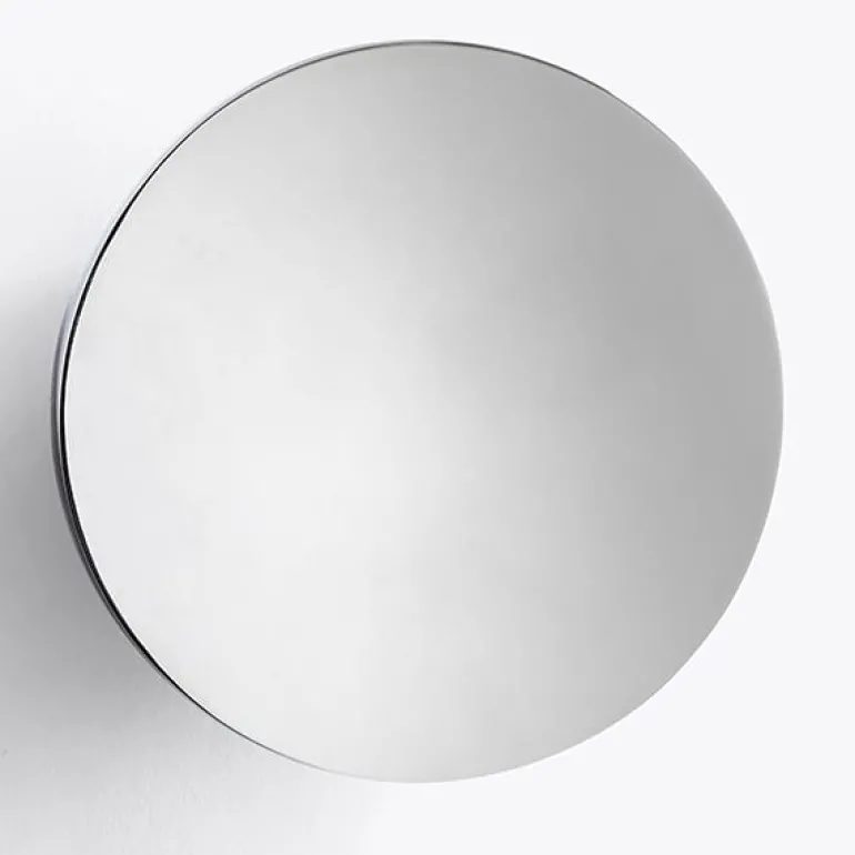 New Works Aura mirror, large, stainless steel