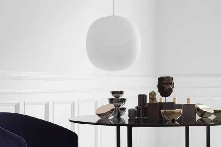 New Works Aura mirror, large, stainless steel