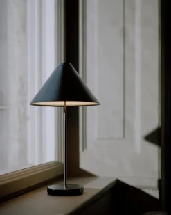 New Works Brolly portable table lamp, black steel