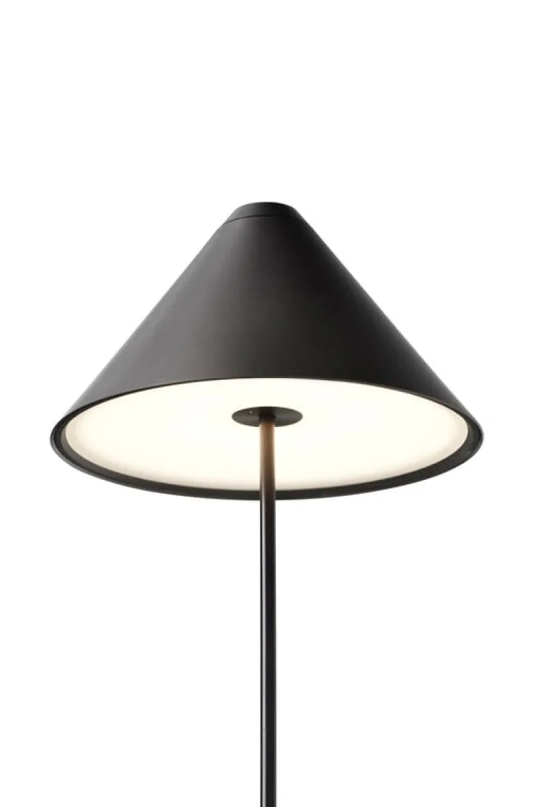 New Works Brolly portable table lamp, black steel