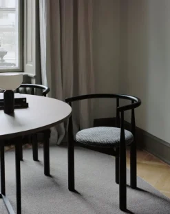 New Works Bukowski chair, black - Pur Lin 080