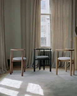 New Works Bukowski chair, black - Pur Lin 080