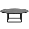 New Works Florence coffee table 90 cm, black - black marble