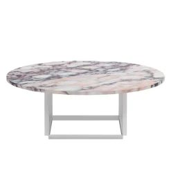 New Works Florence coffee table, 90 cm, white - white marble Viola