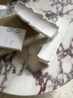 New Works Florence coffee table, 90 cm, white - white marble Viola