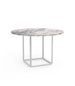 New Works Florence dining table, 120 cm, white - white marble Viola