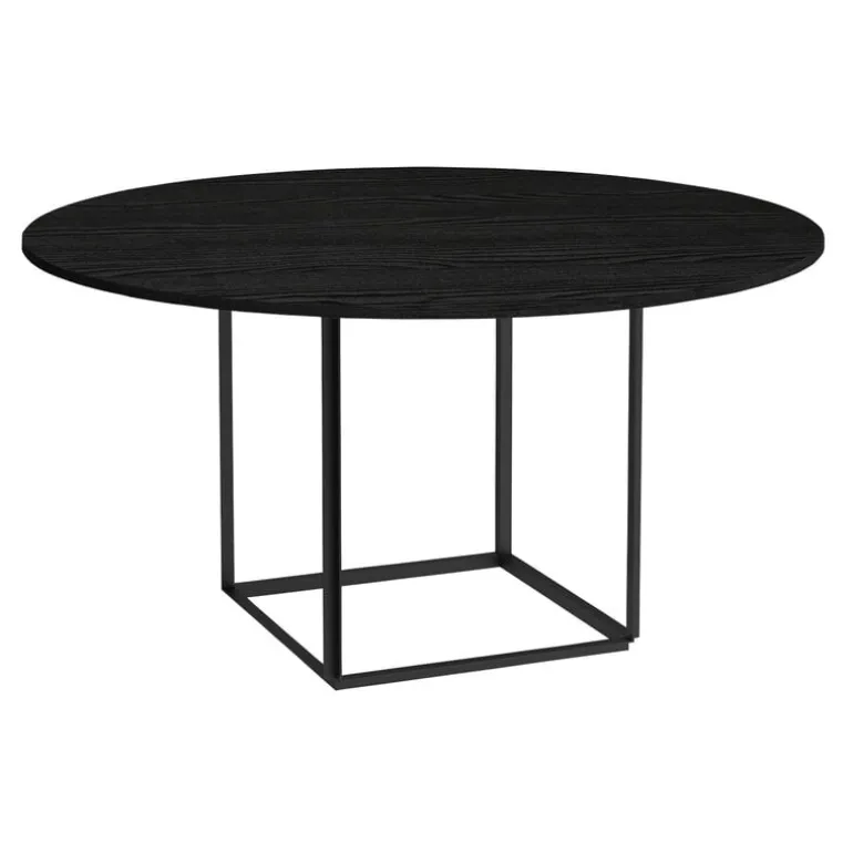 New Works Florence dining table 145 cm, black - black stained ash