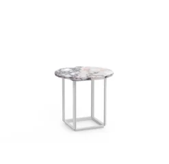 New Works Florence side table, 50 cm, white - white marble Viola