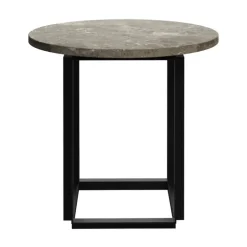 New Works Florence side table 50 cm, black - grey marble