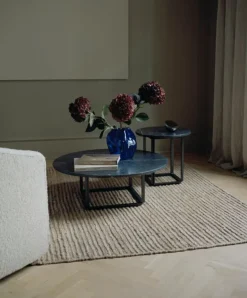 New Works Florence side table 50 cm, black - black marble