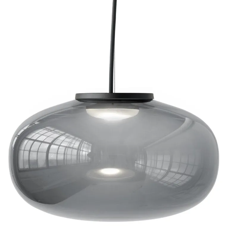 New Works Karl-Johan pendant, 40 cm, smoked glass