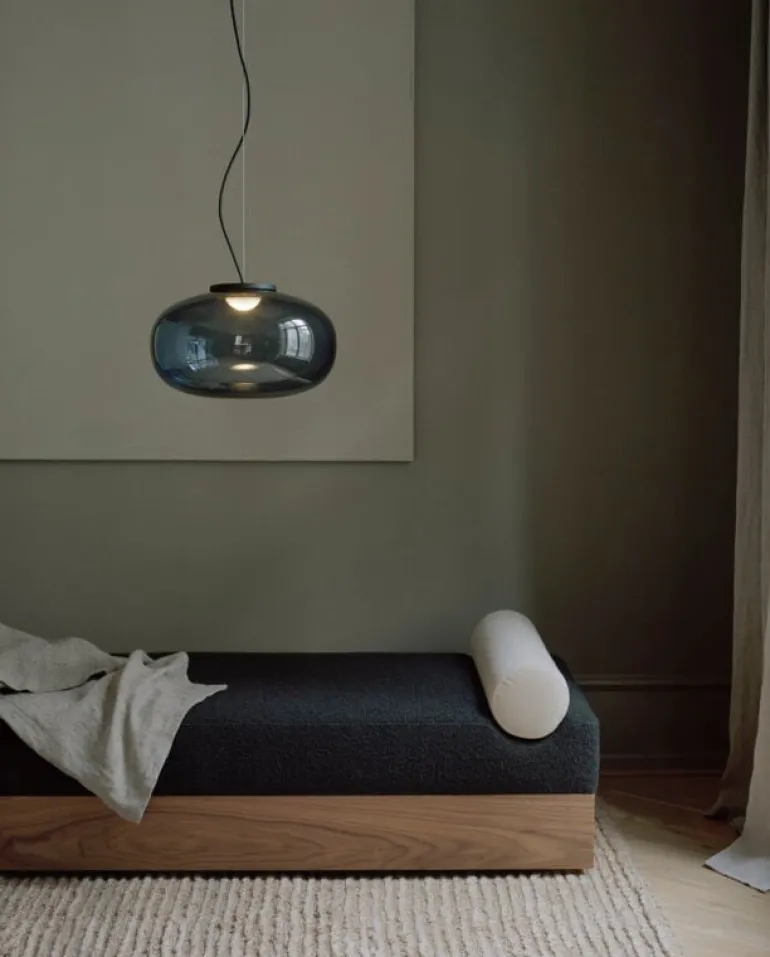 New Works Karl-Johan pendant, 40 cm, smoked glass