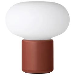 New Works Karl-Johan portable table lamp, earth red