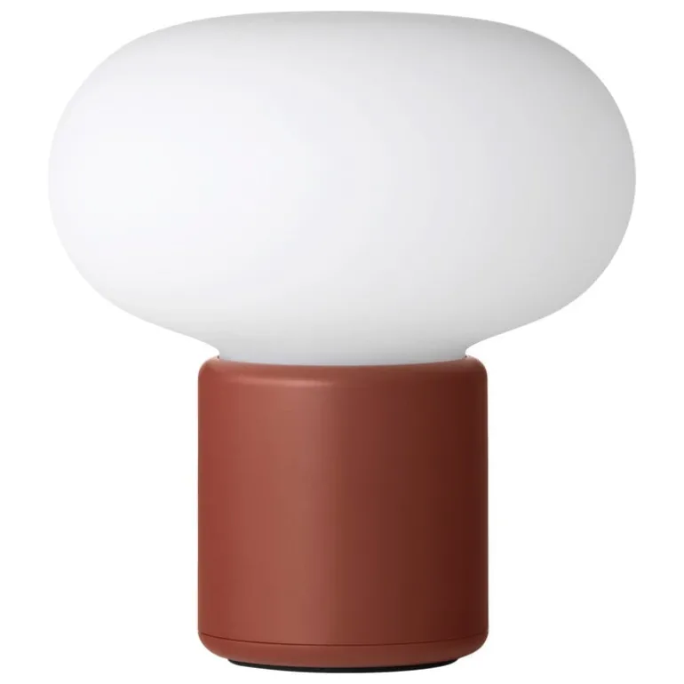 New Works Karl-Johan portable table lamp, earth red
