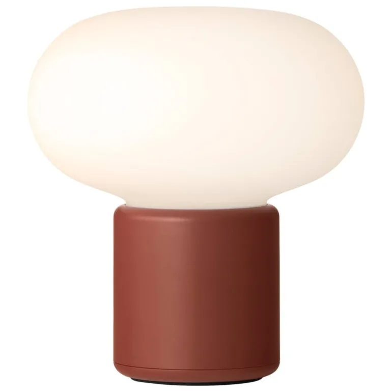 New Works Karl-Johan portable table lamp, earth red