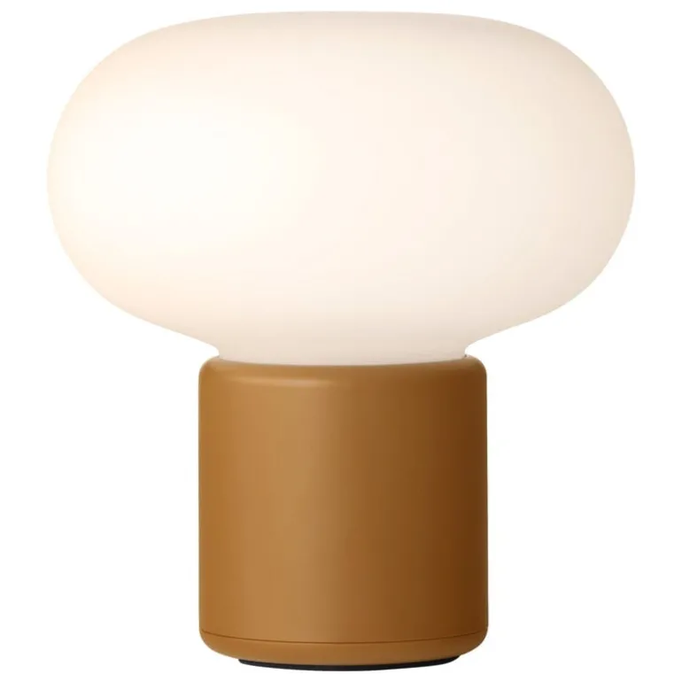 New Works Karl-Johan portable table lamp, ochre yellow